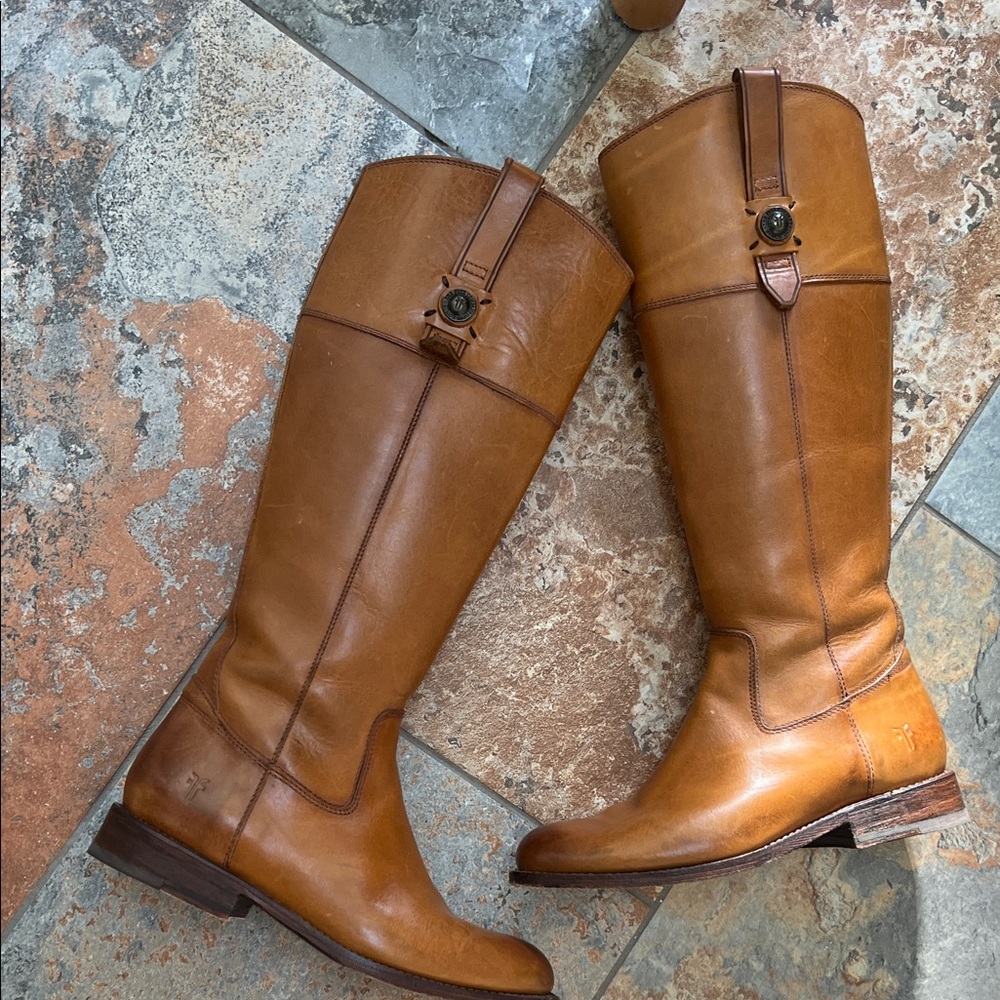 Frye Tan Leather riding style Boots